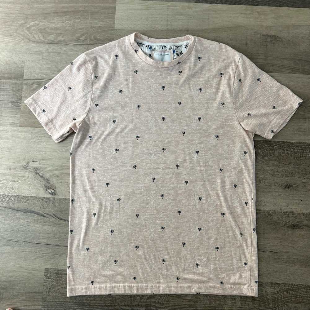 Denim & Flower Palm Tree Tee